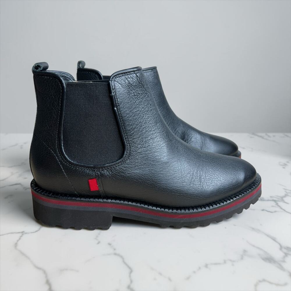 Marc Joseph New York Black Leather Chelsea Lug Boots 6.5 NWOB